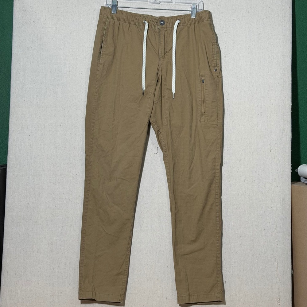 Vuori Ripstop Climber Pants Mens Large Khaki Tan V412 Gorpcore Utility Stretch